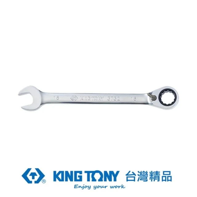 KING TONY 金統立 專業級工具雙向快速棘輪扳手18mm(KT373218M)