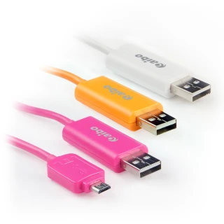 【aibo】USB 2.0 對 Micro USB LED閃爍發光傳輸充電線