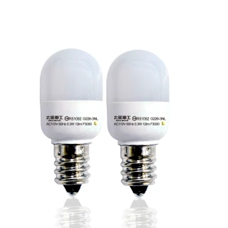 【太星電工】觀自在0.3W LED節能燈泡-暖白光2入(E12/6卡)