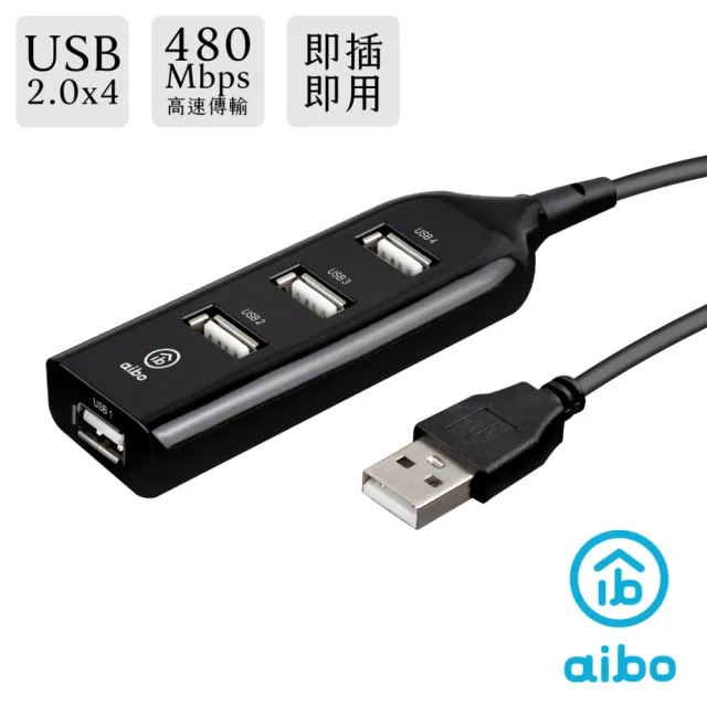 【aibo】aibo Y196 延長線造型 USB2.0 HUB集線器