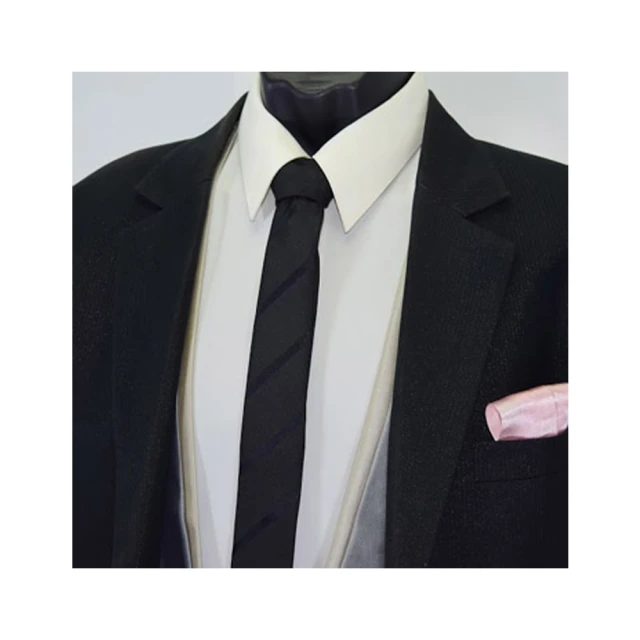 【拉福】斜紋窄版5公分領帶手打領帶(黑)