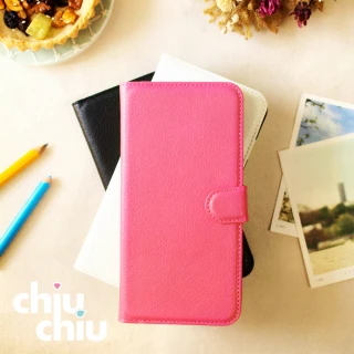 【CHIUCHIU】iPhone 6s Plus荔枝紋側掀式可插卡立架型保護皮套