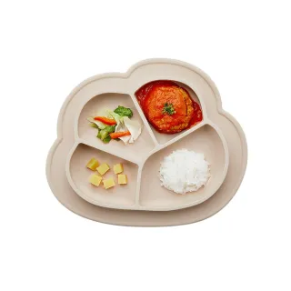 【韓國coaa-coaa】雲朵造型吸盤式兒童矽膠防滑餐盤-多色可選(學習餐盤/矽膠餐盤/兒童餐盤)