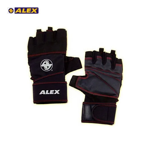 【ALEX】POWER 手套 -自行車 單車 健身 重量訓練 黑(A-38)