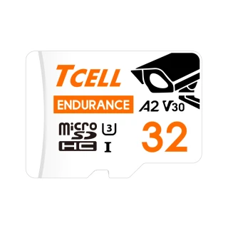 【TCELL 冠元】MicroSDHC UHS-I A2 U3 32GB(監控專用記憶卡)