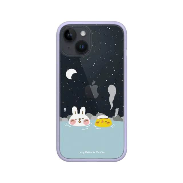 【RHINOSHIELD 犀牛盾】iPhone 12 mini/12 Pro/Max Mod NX手機殼/懶散兔與啾先生-泡溫泉(懶散兔與啾先生)