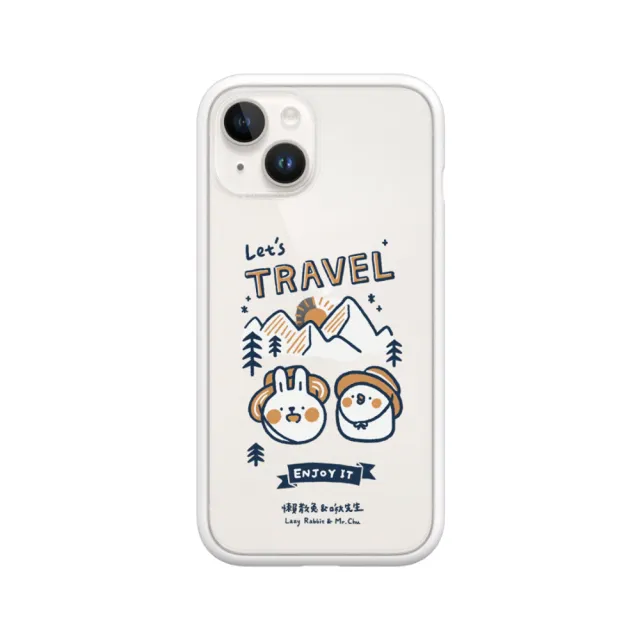 【RHINOSHIELD 犀牛盾】iPhone 14/Plus/14 Pro/Max Mod NX手機殼/Let”s travel(懶散兔與啾先生)
