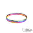 【TiMISA】格緻真愛-寬版 純鈦手環(極光)