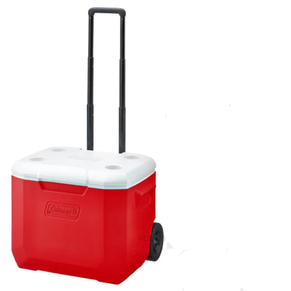 【美國 Coleman】美利紅托輪冰箱 56L.高效能行動冰箱.保冷保冰箱(CM-27864)