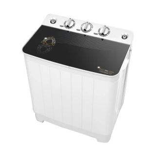 【IDEAL 愛迪爾】4.2公斤洗脫定頻直立式雙槽迷你洗衣機-黑鑽機(E0732)