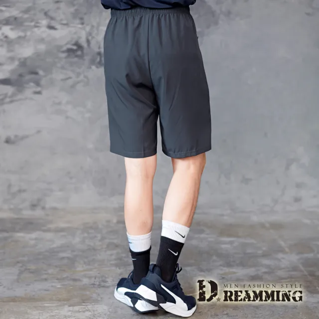 【Dreamming】時尚印花輕薄彈力休閒運動短褲 涼感 機能(共二款)