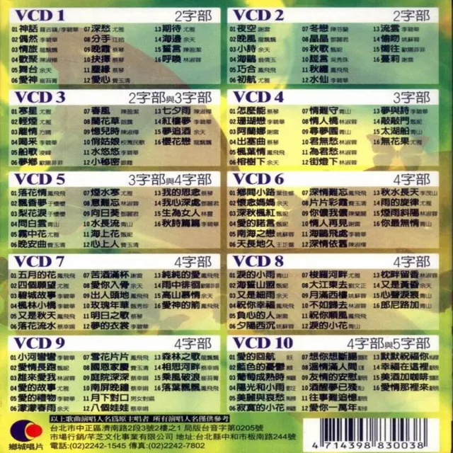 【國語金鑽點唱】第一輯(0VCD)