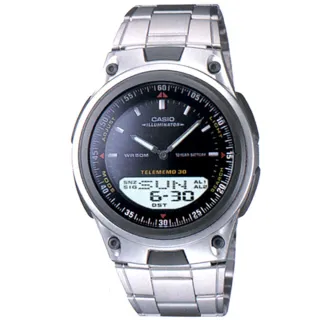 【CASIO】時尚簡潔風雙顯指針錶(AW-80D-1A)