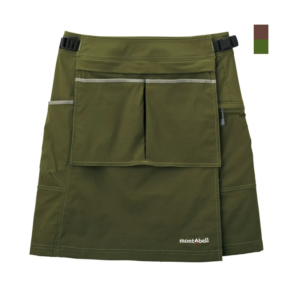 【mont bell】Field Wrap Apron 女款休閒短裙 深咖啡 橄綠 1132106(1132106)