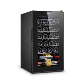 【Haier 海爾】24瓶 電子式恆溫儲酒冰櫃(JC-70A-黑色)