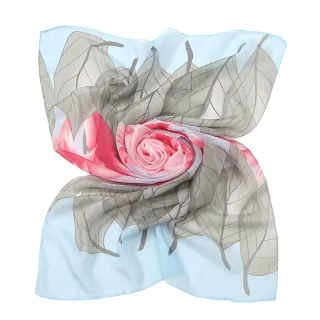 【Sukie】雪紡紗絲巾 印花絲巾/優雅花朵樹葉印花50X150雪紡紗絲巾 圍巾(4色任選)