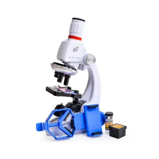 【ANTIAN】兒童益智早教高清1200倍顯微鏡 學生生物科學實驗科教玩具 附手機支架+12種標本
