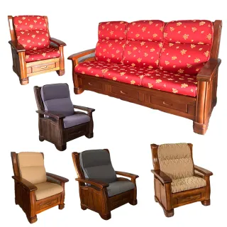 【CLEO】10公分厚背高74公分沙發坐靠墊(3入買就送便利袋隨機色1入)