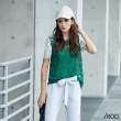 【iROO】拼接感流行設計短袖上衣
