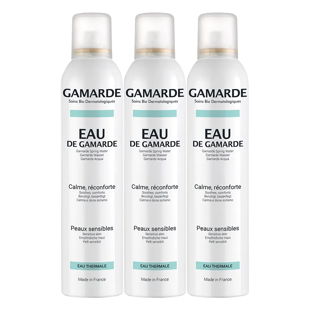 【GAMARDE 珂瑪德】珂瑪德舒緩活泉噴霧250ml 三入組(隨時使用瞬間舒緩保濕)