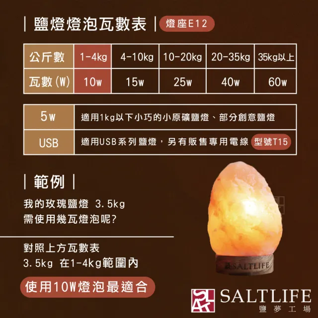 【鹽夢工場】鹽燈專用E12 10w鎢絲燈泡(買10贈2)
