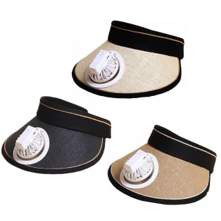 【朵朵兒】韓系遮陽簡約大帽簷USB風扇防曬帽