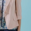 【YUTZUYA 優姿雅】粉色薄款七分袖西裝外套