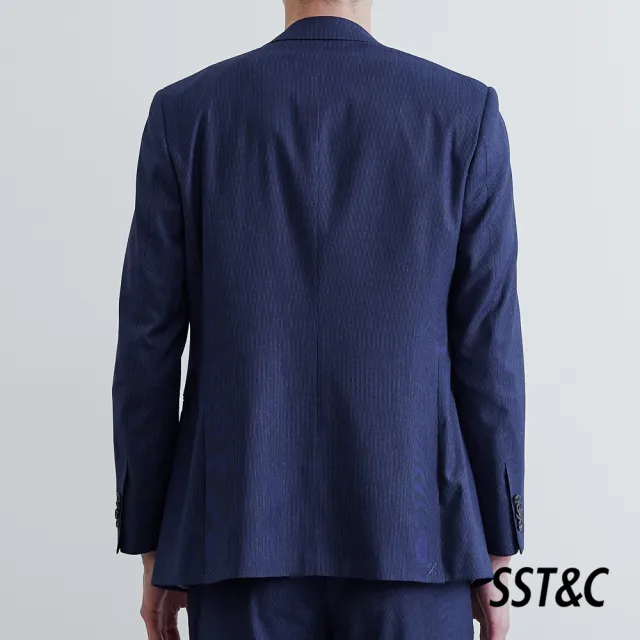 【SST&C.超值限定】海軍藍條紋修身西裝外套0112012003