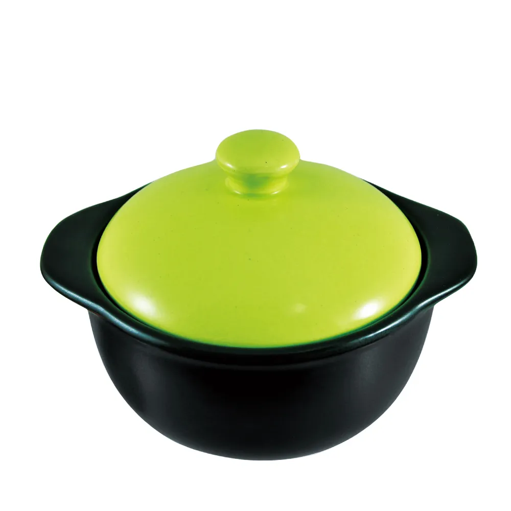 【新食器】MIT認證陶瓷彩釉個人鍋1L(綠色)