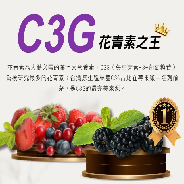 【C3G 姆倍力】姆倍力C3G花青素膠囊5盒入共300顆(花青素)