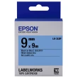 【EPSON】標籤帶 藍底黑字/9mm(LK-3LBP)