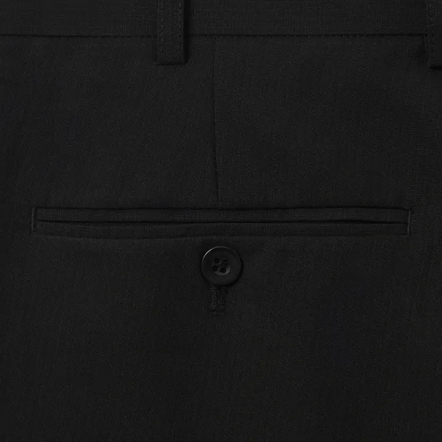 【Emilio Valentino 范倫提諾】涼感紗平面西裝褲(黑)