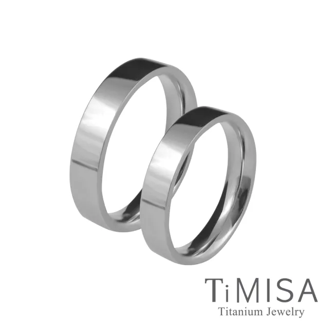 【TiMISA】簡約時尚-細版 純鈦對戒(雙色可選)