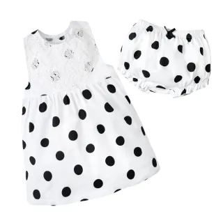 【baby童衣】嬰兒套裝 黑色點點背心裙配短褲套裝 61062(共1色)