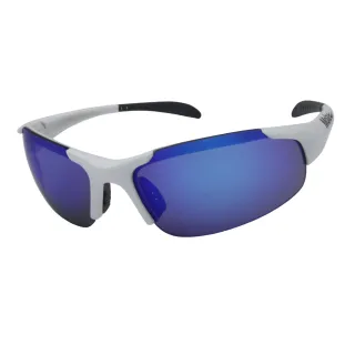 【MOLA】摩拉兒童8-12歲運動太陽眼鏡墨鏡 白色 多層彩色鍍膜鏡片 UV400 男女 跑步自行車 Tour-wrb