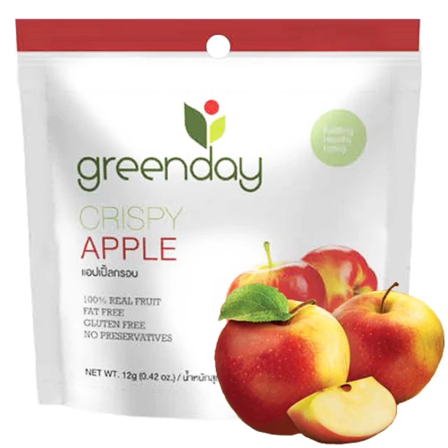 【Greenday】蘋果凍乾12g(蘋果切片-40度冷凍乾燥製成)