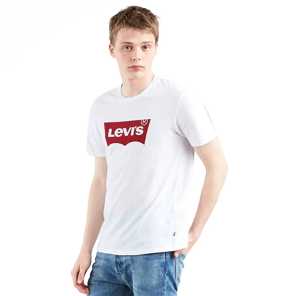 【LEVIS 官方旗艦】男款 短袖T恤 / 修身版型 / 經典LOGO TEE / 白 熱賣單品 17783-0140