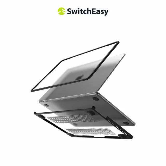 【SwitchEasy 魚骨牌】MacBook Pro 13吋 Defender 透明筆電保護殼(支援 M2/M1/Intel)