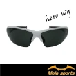 【MOLA】摩拉運動太陽眼鏡墨鏡 Hero-wg(UV400 白 防紫外線 男女 防刮 灰色 自行車 跑步 高爾夫 棒球)
