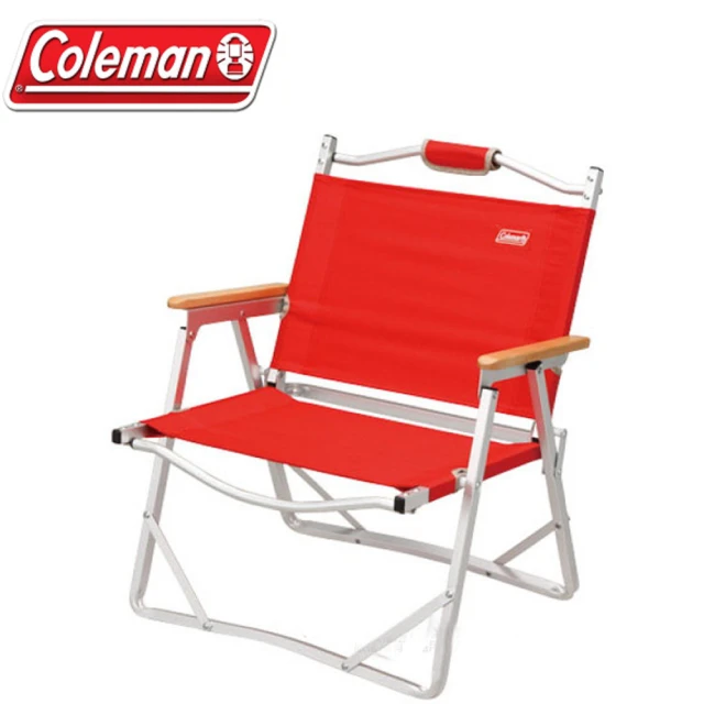 【美國 Coleman】輕薄摺疊椅.鋁合金休閒椅.折疊椅.導演椅.折合椅.野餐椅.露營椅(CM-7670 紅)