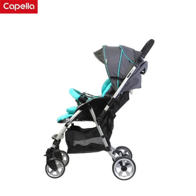 【Capella】250系列粉嫩花樣雙向嬰兒手推車寶貝安撫超值組 贈有機棉玩具X雨罩(五點式安全帶 薄荷綠 玫瑰粉)