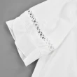 【ILEY 伊蕾】復古感縷空蕾絲純棉上衣(白色；M-XL；1232021538)