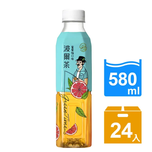 【金車】波爾茶-葡萄柚口味580mlx24入/箱