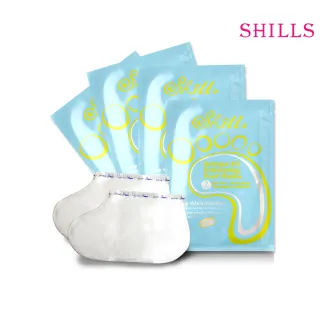 【SHILLS舒兒絲】膠原蛋白告別乾裂+去厚角質/厚繭足膜/腳膜4入組(增量40ml)