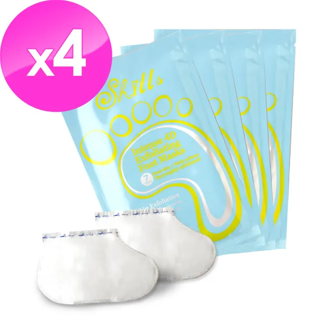 【SHILLS 舒兒絲】膠原蛋白告別乾裂+去厚角質/厚繭足膜/腳膜4入組(增量40ml)
