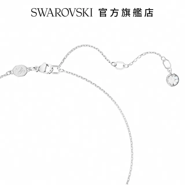 【SWAROVSKI 官方直營】Dextera 鏈墜 混合式切割  白色  鍍白金色 交換禮物