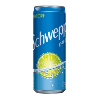 福利品【Schweppes 舒味思】氣泡水萊姆 隨型罐330ml x24入/箱