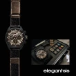 【elegantsis】Army 戰地迷彩三眼計時套錶-咖啡x黑/48mm(ELJF47-6Y03MA)