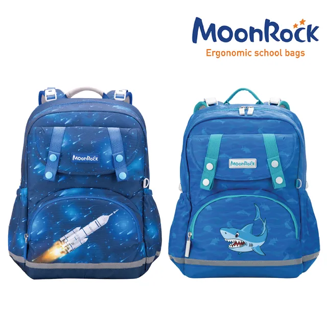 【MoonRock】SS1系列 輕量型護脊書包-共6款適合95-125公分(20mm厚肩帶背起來超輕鬆)