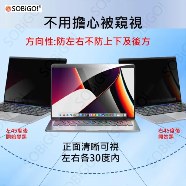 【SOBiGO!】MacBook Air 15.3 磁吸抗藍光防窺片 耐磨抗反射台灣品牌SGS字號:YA80080(M2/M3通用)